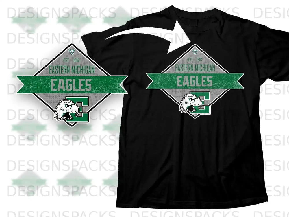 Eastern Michigan Eagles Est 1918 Graphic T-Shirt