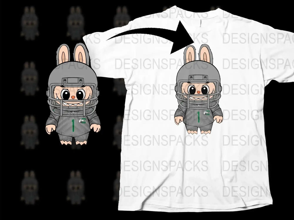 Cute Cartoon Rabbit Ninja Design T-Shirt, Anime Bunny Graphic Tee, Unisex Kids and Adult Sizes