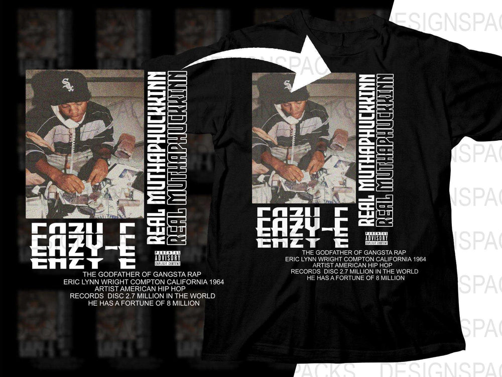 Eazy-E Iconic Rapper Counting Money Rare Music Bootleg Png Digital Download