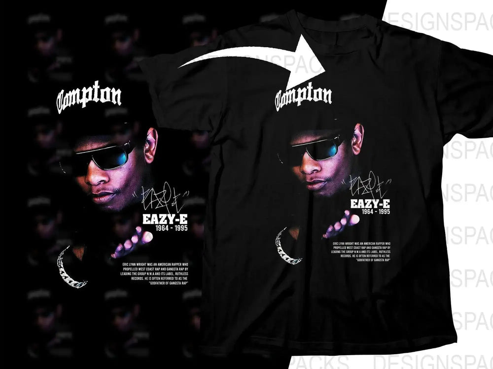 Eazy-E Vibrant Music Bootleg Inspired Graphic Png Digital Download