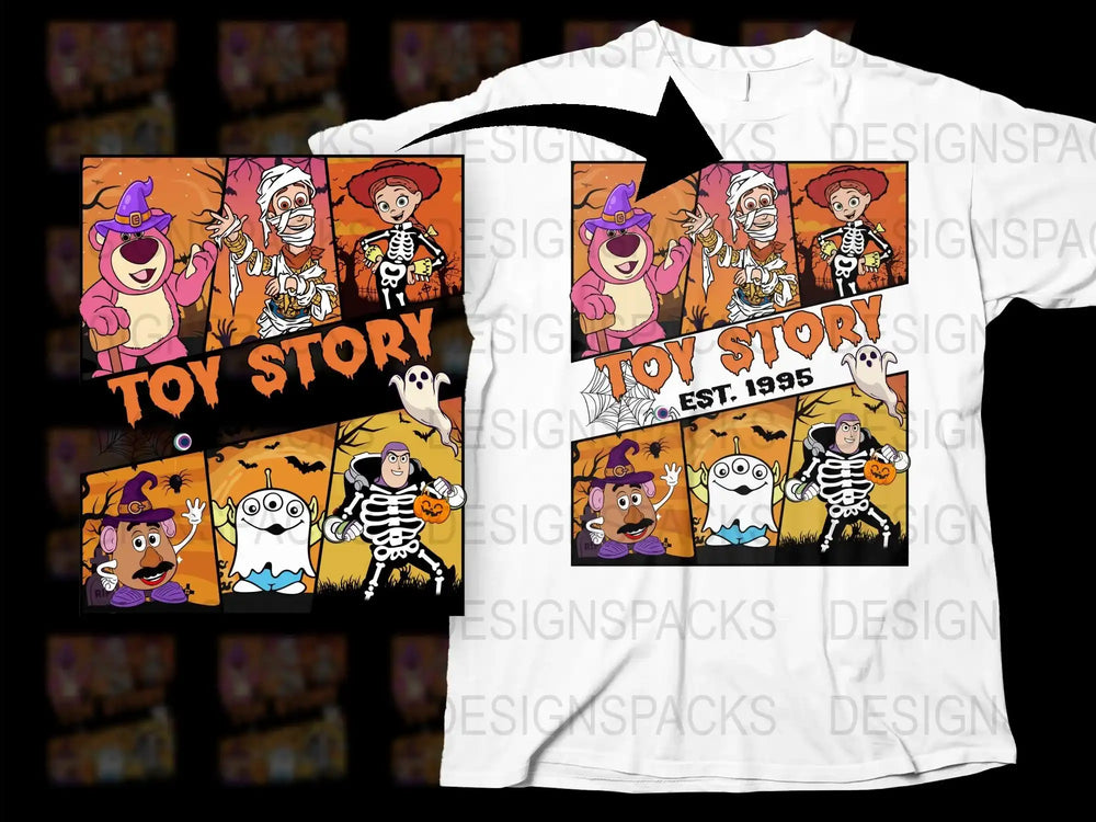 Toy Story Inspired T-Shirt, Vintage 1995 Cartoon Characters Tee, Kids and Adult Sizes Available