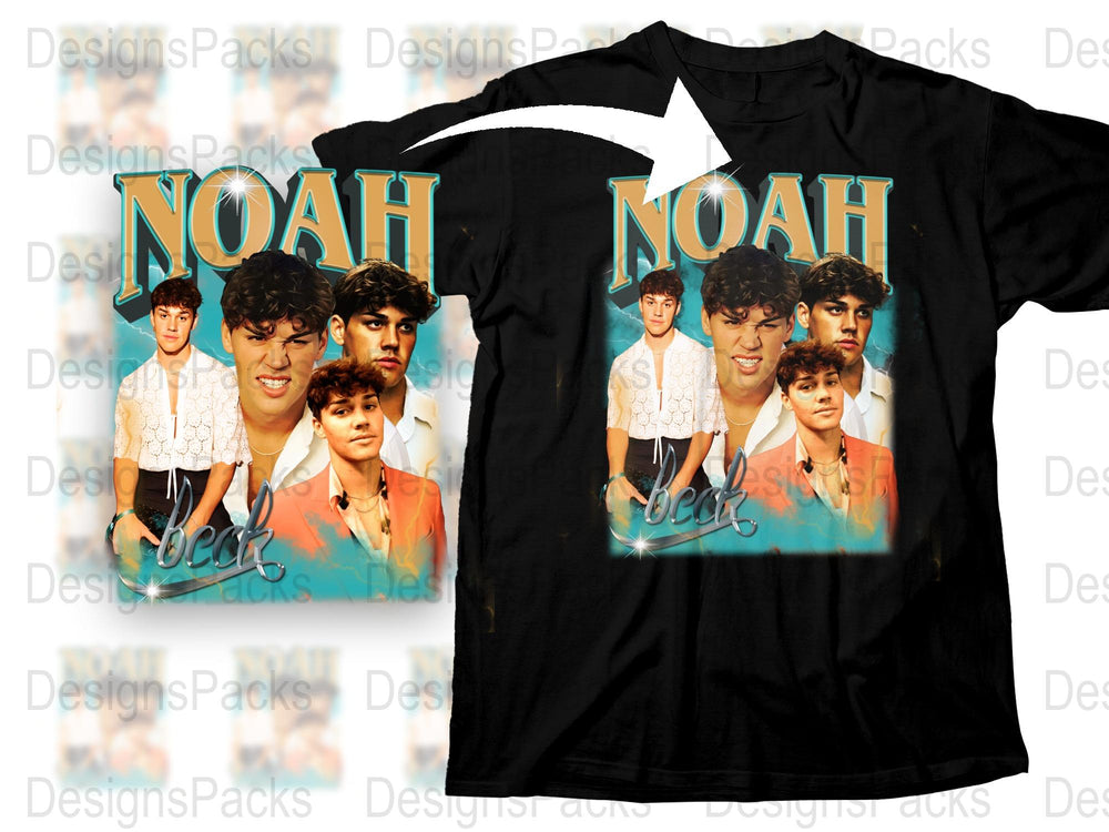Vintage Noah Beck T-Shirt, Retro Influencer Graphic Tee, 90s Style Pop Culture, Unisex Casual Shirt