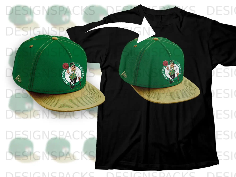 Boston Celtics Green Adjustable Hat and T-shirt Combo