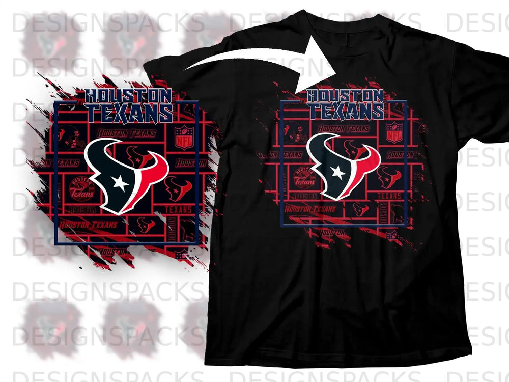 Houston Texans Fan Art Graphic T-Shirt Football Apparel