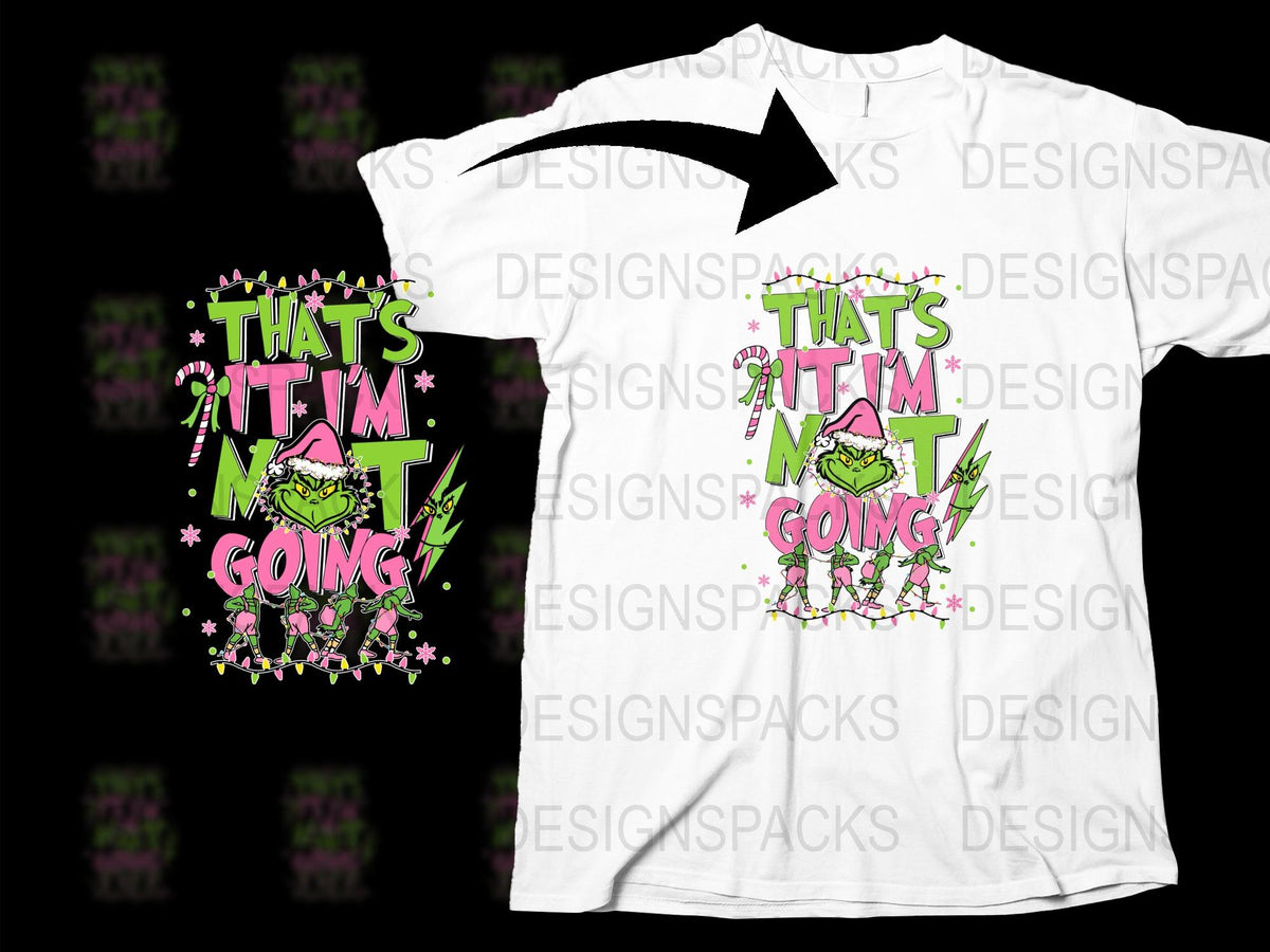 White T-Shirt That's It I'm Going Frog Design Colorful Casual Unisex Graphic Tee