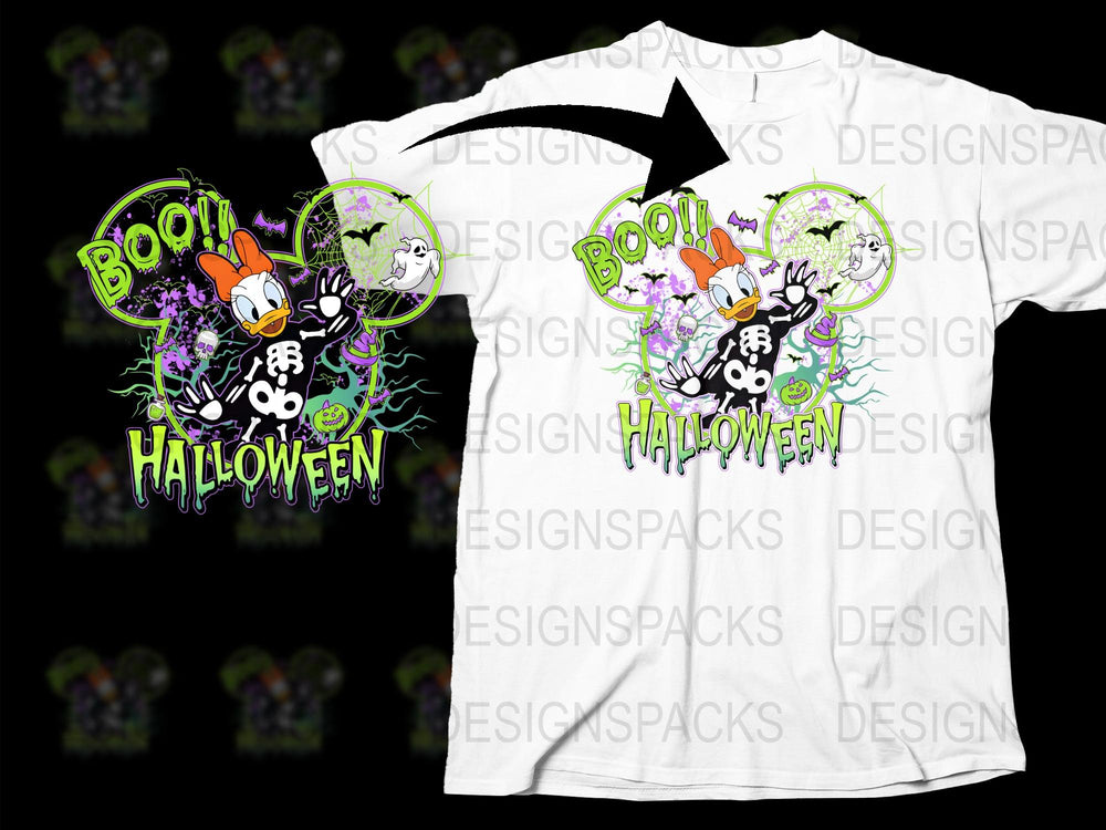 Halloween T-Shirt Cute Ghost Boo Design, Spooky Kids Adult Costume Tee, Festive Fall Apparel, Bright Colorful Halloween Party Outfit