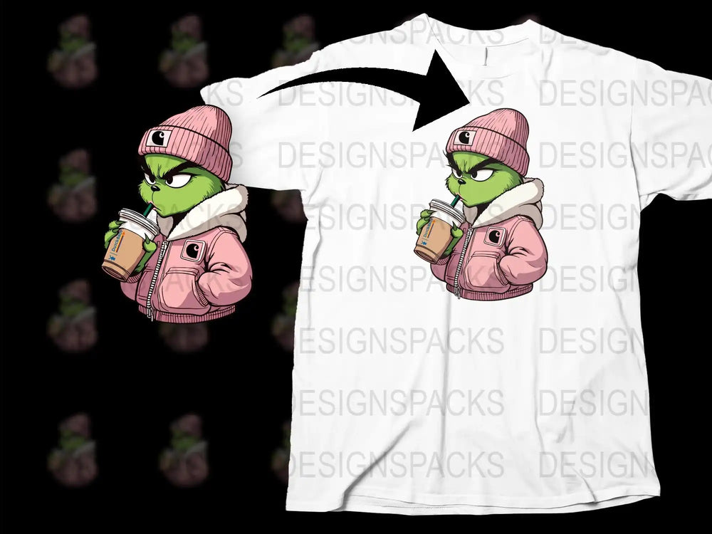 Hipster Frog Graphic T-Shirt, Urban Style Animal Tee, Cool Frog Drinking Coffee Shirt, Trendy Streetwear Top