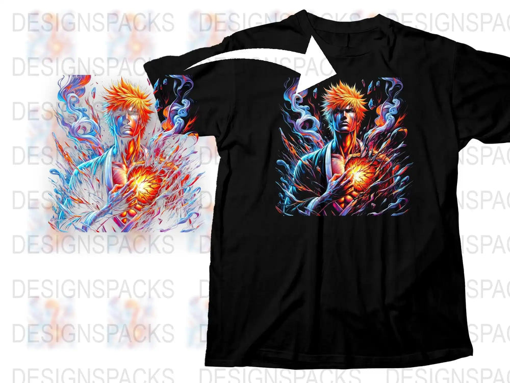 Anime Character Graphic T-Shirt, Colorful Manga Style Print, Unisex Casual Fashion Tee, Vibrant Art Design, Unique Gift Idea