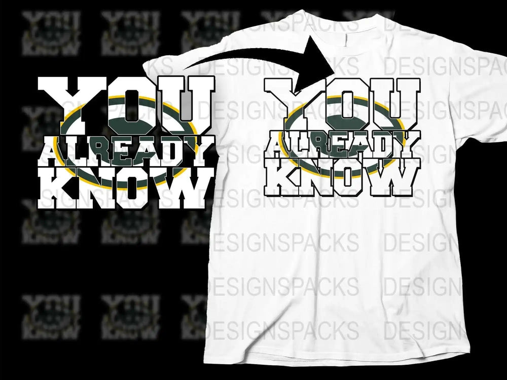 Urban Style White Graphic T-Shirt, Bold Text 'You Already Know' Design, Trendy Streetwear Tee