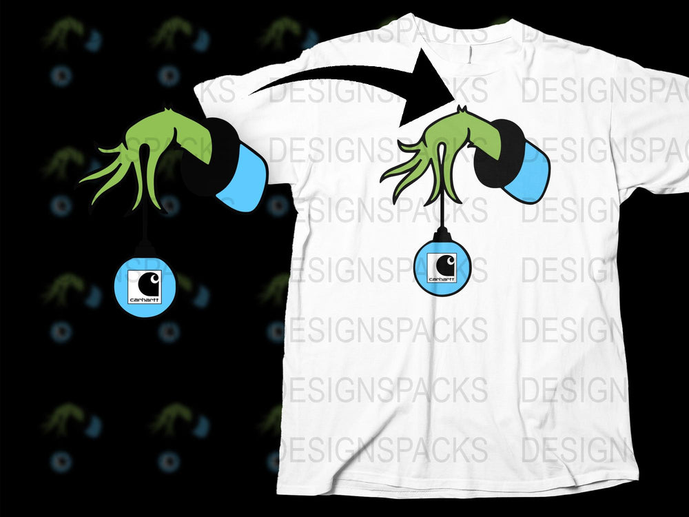 Cartoon Alien Hands Graphic T-Shirt, Fun Extraterrestrial Design, Unisex Casual Tee, Unique Space Theme Apparel