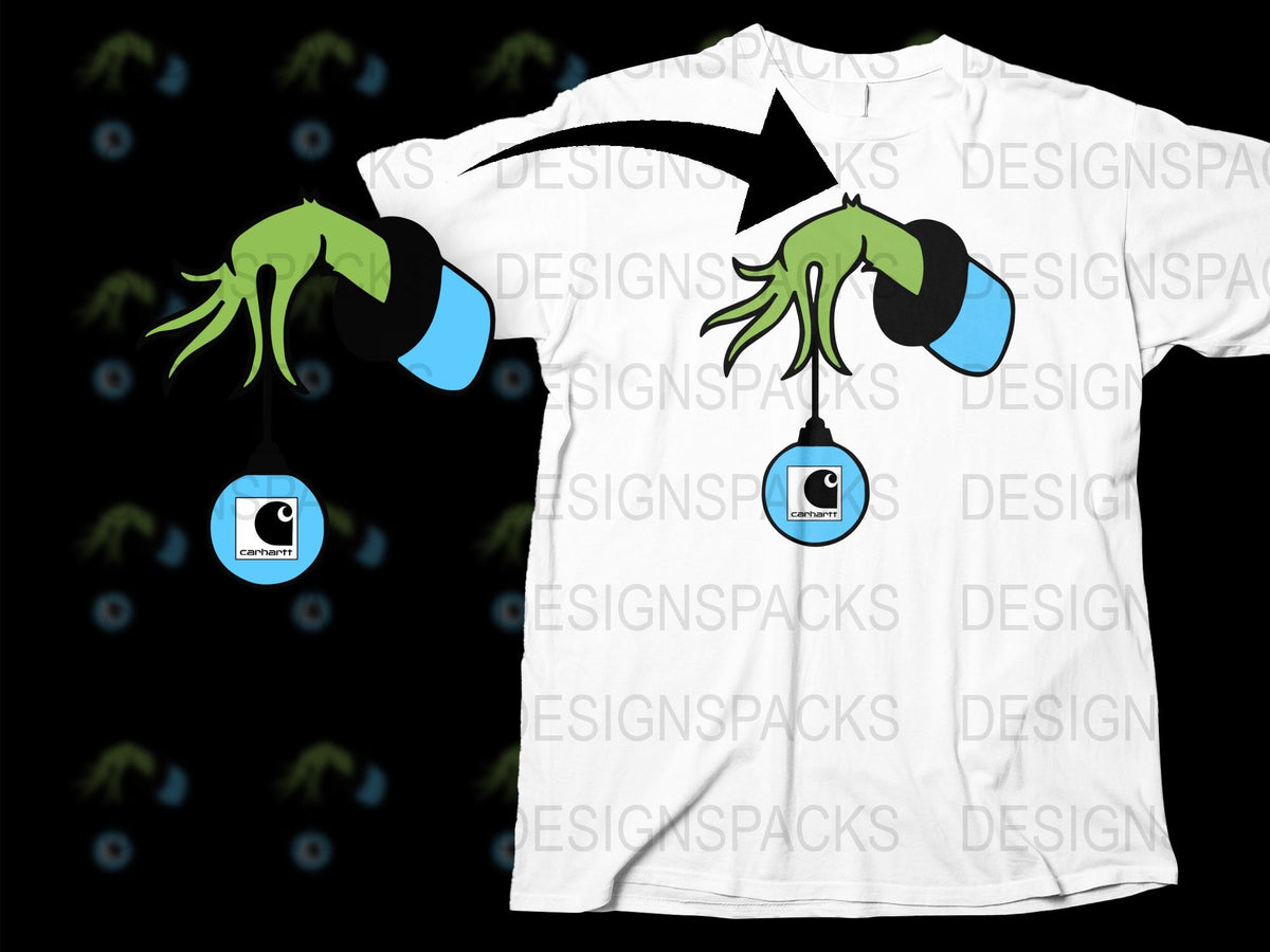 Cartoon Alien Hands Graphic T-Shirt, Fun Extraterrestrial Design, Unisex Casual Tee, Unique Space Theme Apparel