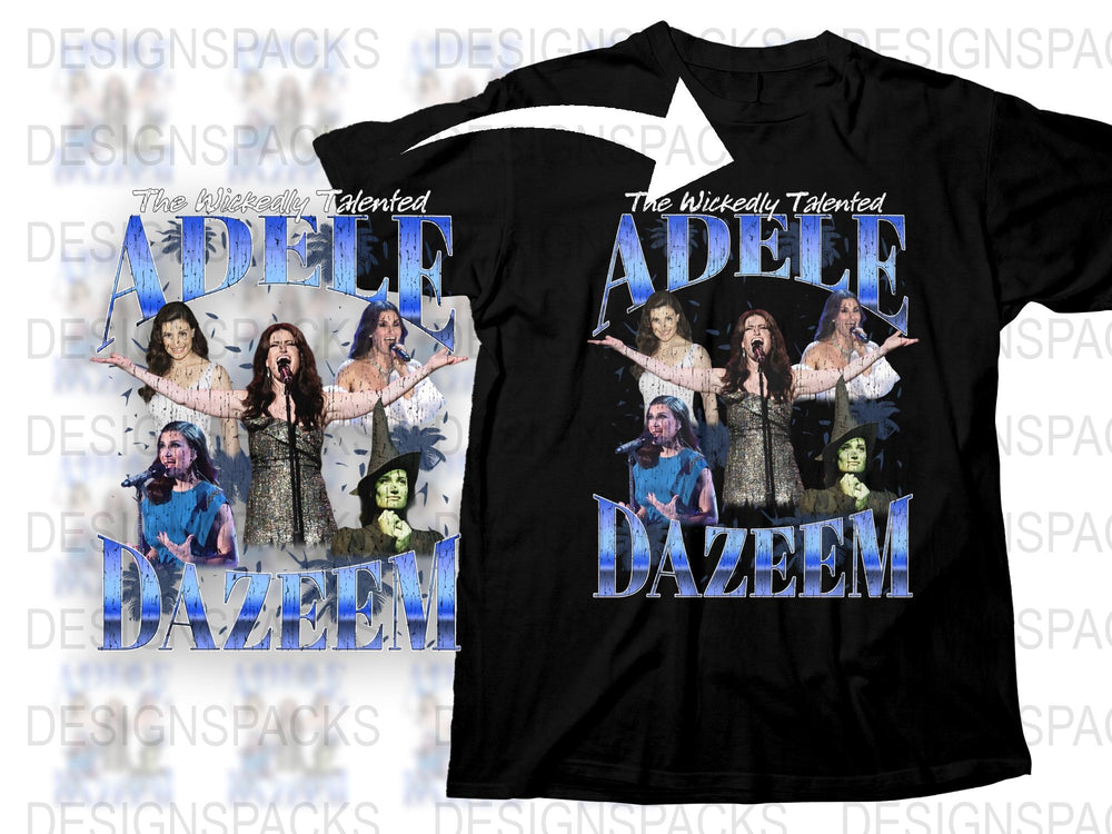 Wickedly Talented Adele Dazeem Funny Meme T-Shirt, Musical Theater Fan Tee, Unisex Black Cotton Shirt, Unique Gift Idea