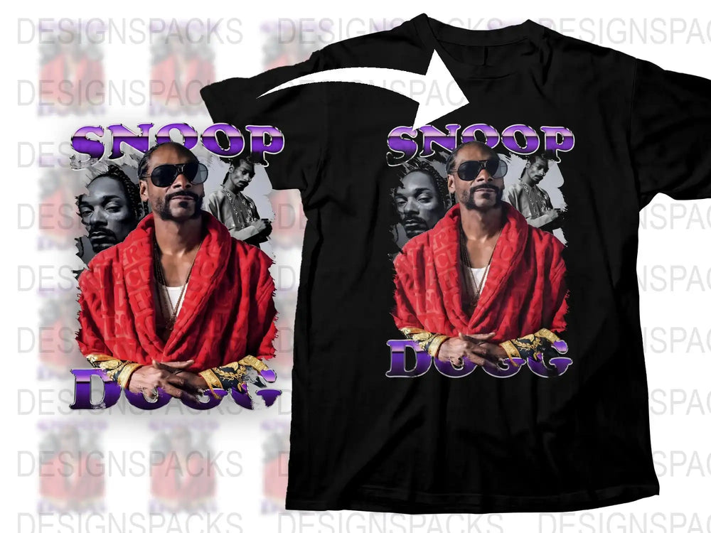 Snoop Dogg Graphic T-Shirt, Vintage Hip Hop Tee, 90s Rap Icon Shirt, Unisex Black Cotton Shirt, Music Legend Top, Fan Merchandise