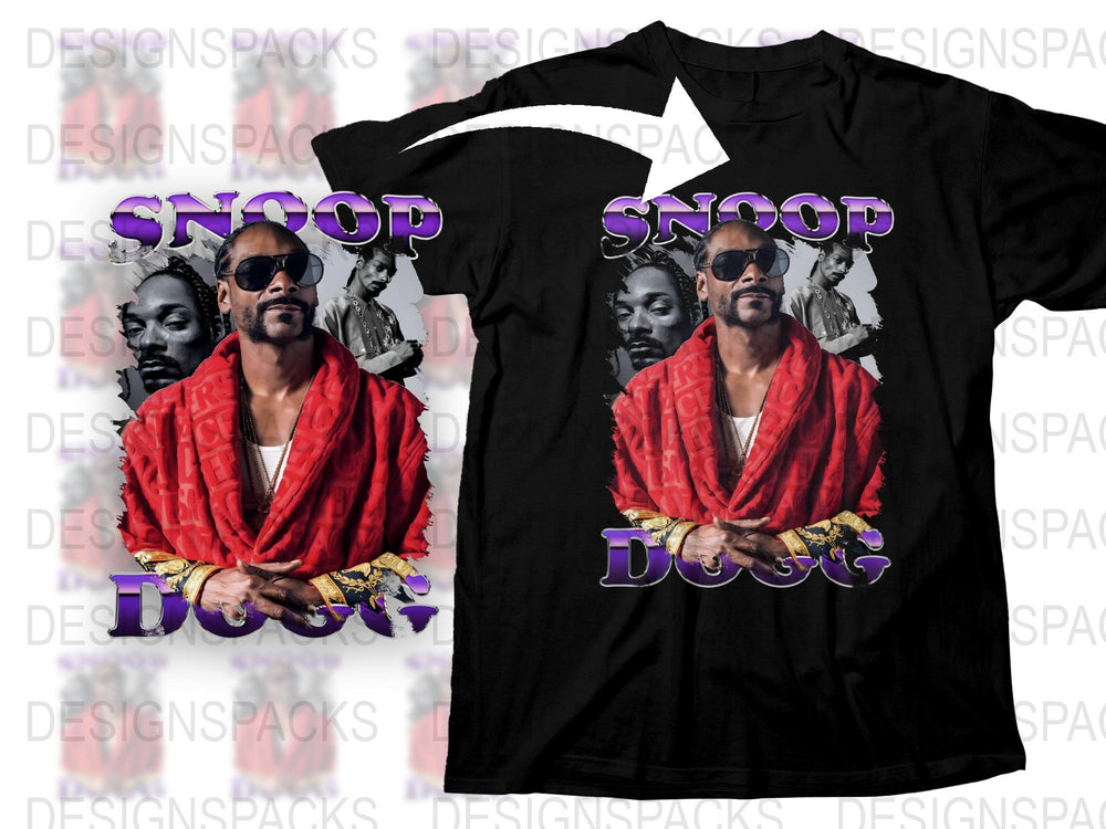 Snoop Dogg Graphic T-Shirt, Vintage Hip Hop Tee, 90s Rap Icon Shirt, Unisex Black Cotton Shirt, Music Legend Top, Fan Merchandise