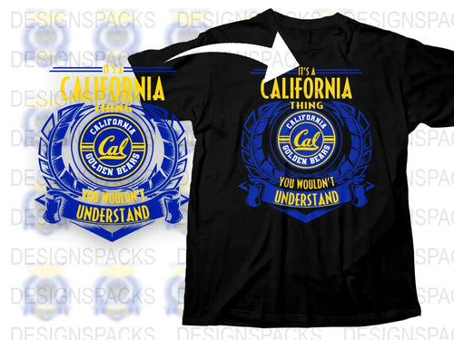 California Golden Bear T-Shirt, It's a California Thing Graphic Tee, Unisex Black Cotton Shirt