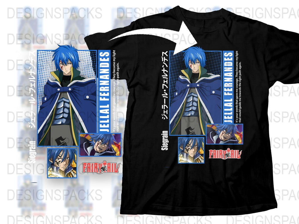 Fairy Tail Anime T-Shirt, Jellal Fernandes Graphic Tee, Unisex Manga Shirt, Casual Cosplay Apparel, Fan Merchandise, Stylish Otaku Clothing
