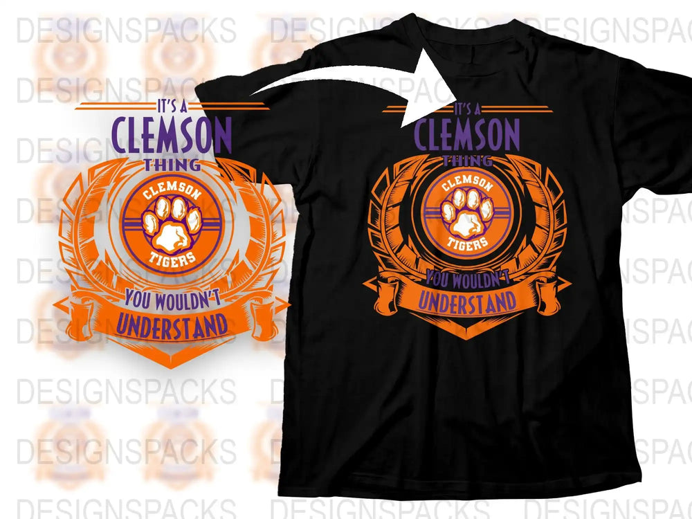 Clemson Tigers T-Shirt, It's a Clemson Thing You Wouldn't Understand, Orange and Purple, College Football Fan Gear