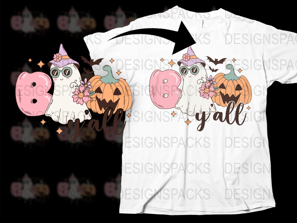 Cute Pumpkin Unicorn T-Shirt, Fall Season Y'all Graphic Tee, Kids and Adults Halloween Apparel