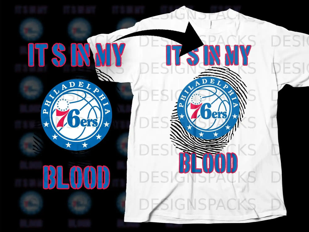Philadelphia 76ers It's In My Blood T-shirt