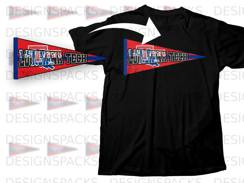 Louisiana Tech Graphic Printed T-Shirt for Fans