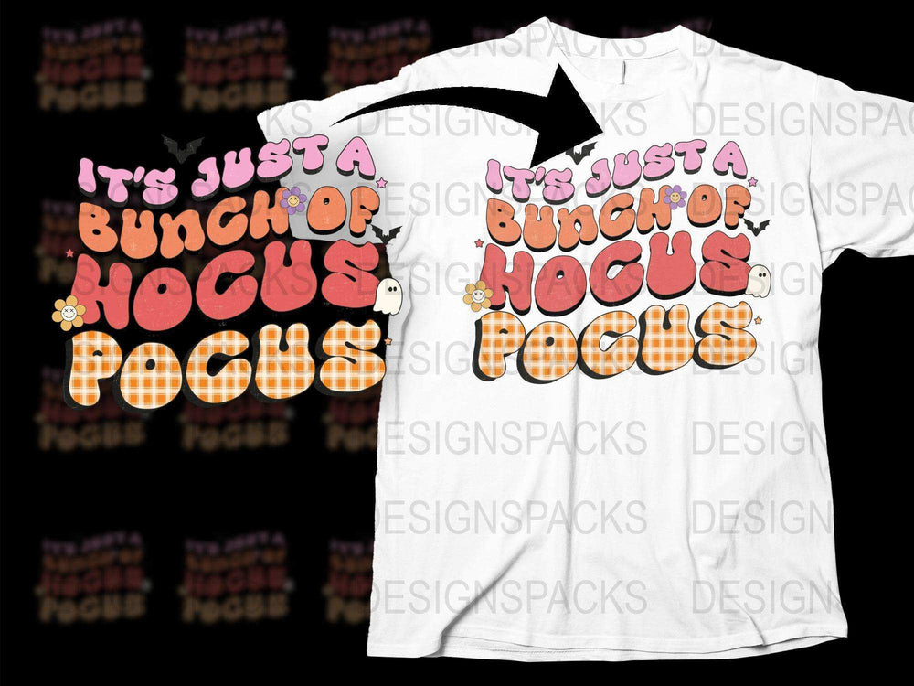 Hocus Pocus T-Shirt Funny Halloween Quote Graphic Tee Unisex Casual Fit