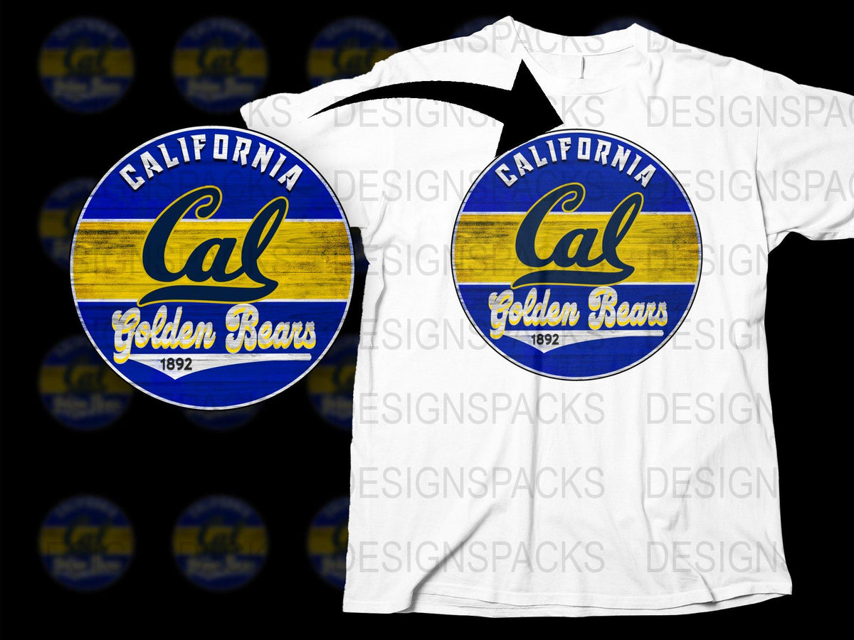California Cal Golden Bears Vintage Style T-Shirt, Distressed College Graphic Tee, Sports Fan Apparel, 1892 Retro Design Shirt