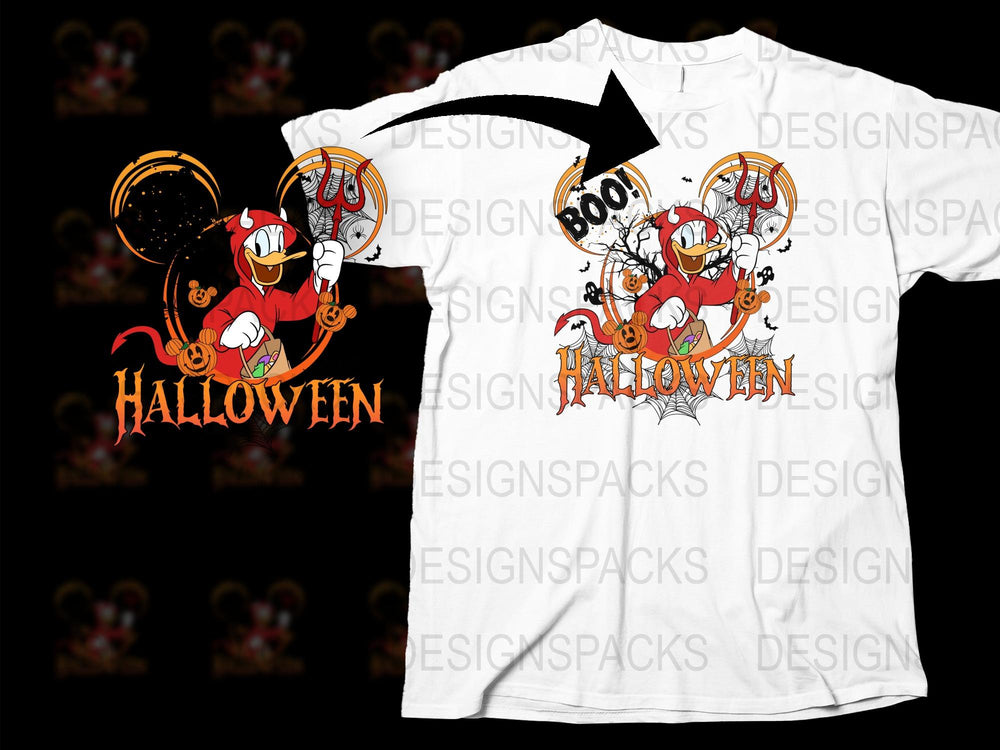 Halloween Themed T-Shirt - Cute Ghosts and Pumpkin Graphics - Kids and Adults Sizes Available