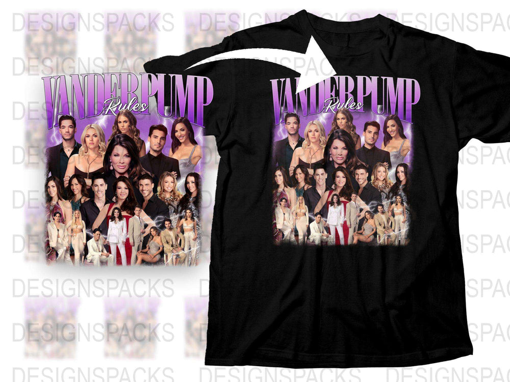 Vanderpump Rules TV Show Cast Graphic T-Shirt, Black Cotton Tee, Fan Merchandise, Unisex Adult Clothing
