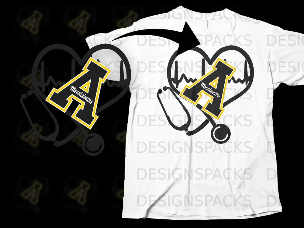 Appalachian State Mountaineers Heartbeat Tee