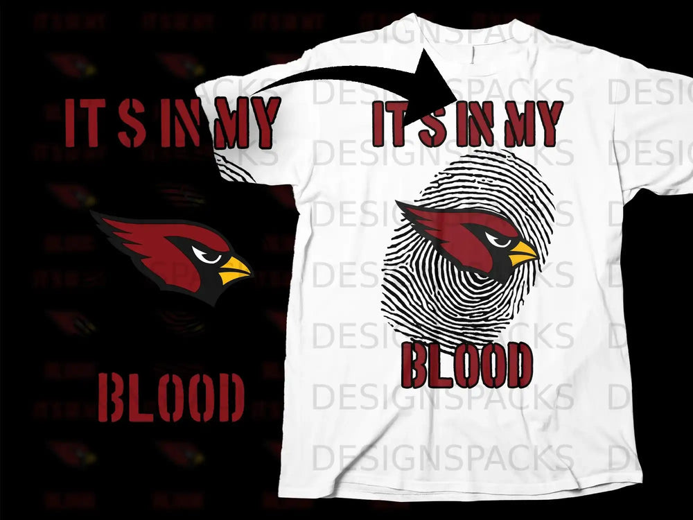 It's In My Blood Cardinal Graphic Shirt
