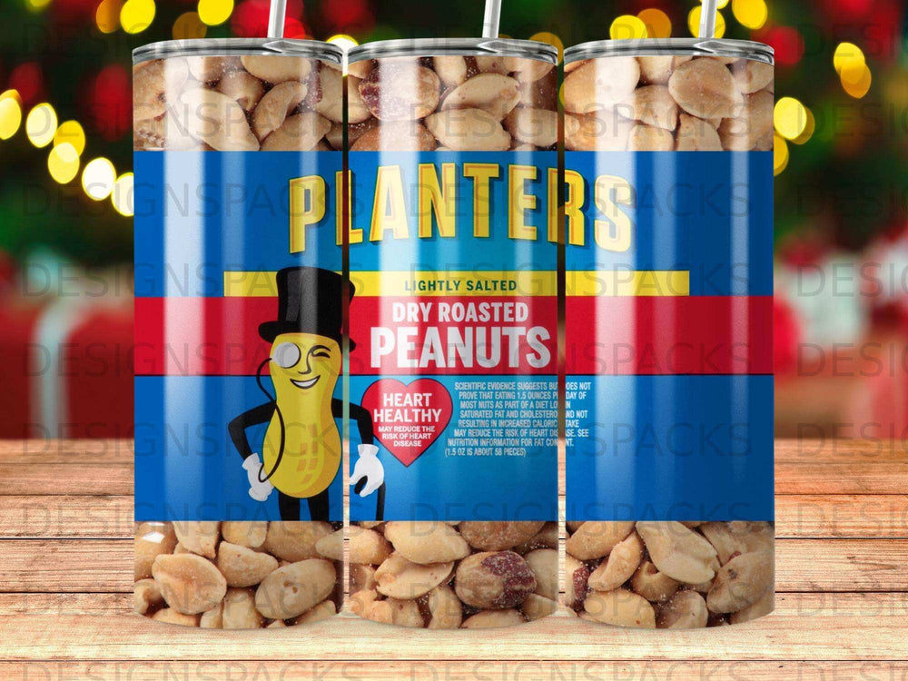 Planters Lightly Salted Dry Roasted Peanuts container with heart health branding.