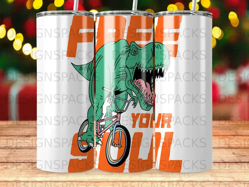 Triceratops dinosaur riding a BMX bike with 