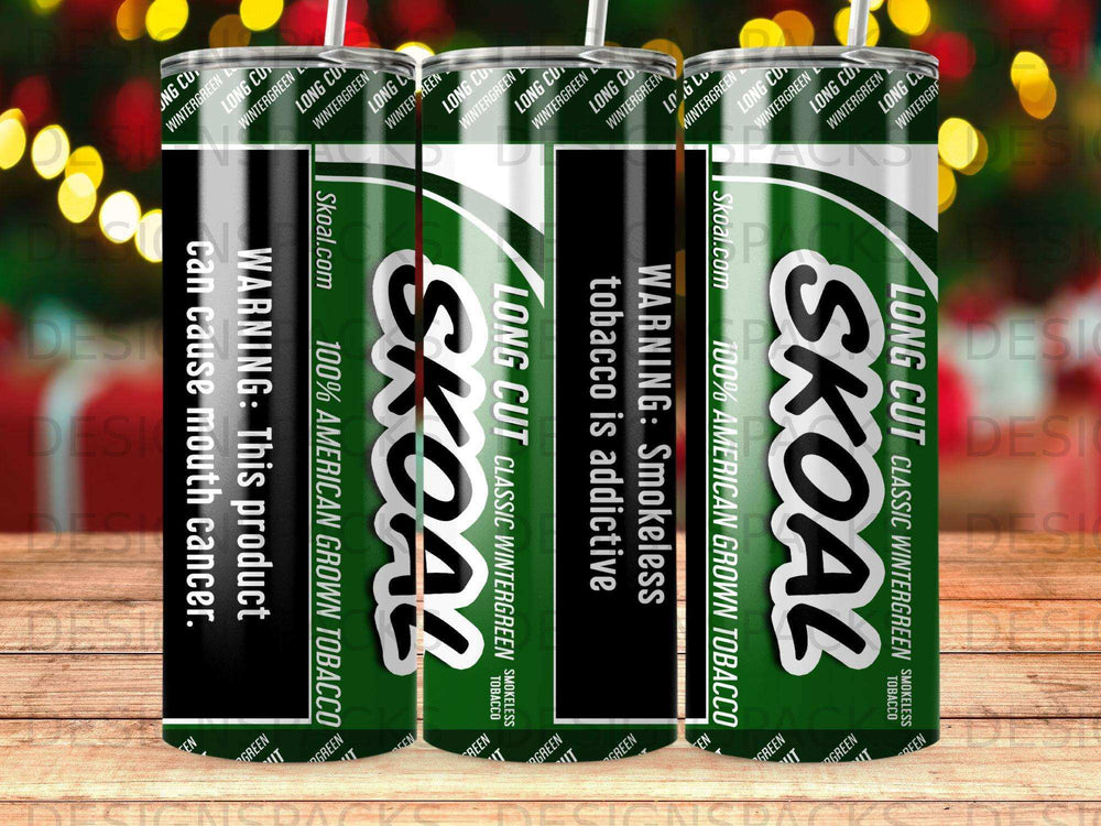 Three Skoal Long Cut Classic Wintergreen smokeless tobacco cans.