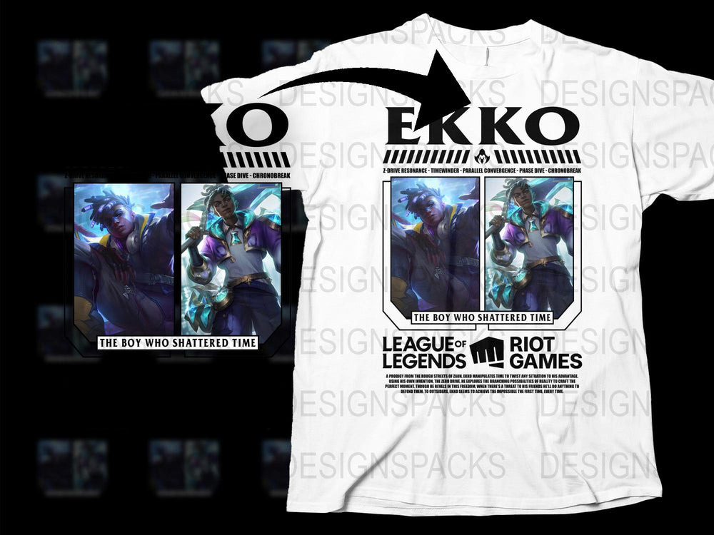 League of Legends Ekko T-Shirt, The Boy Who Shattered Time, Gaming Apparel, Unisex Cotton Tee