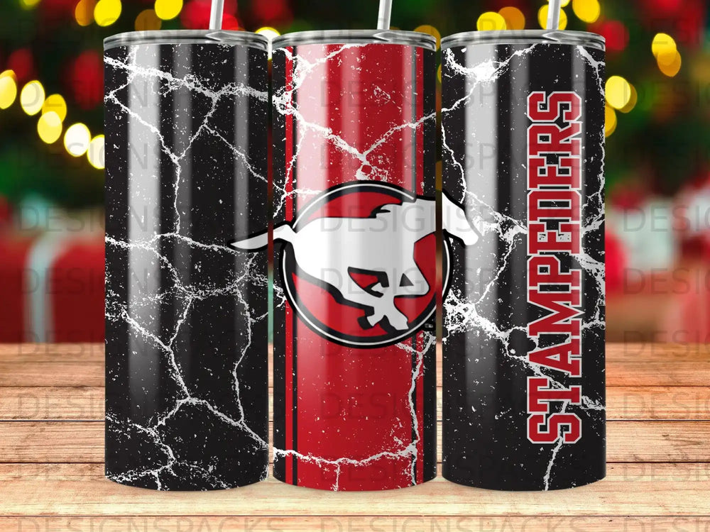 Calgary Stampeders distressed black red horse product type