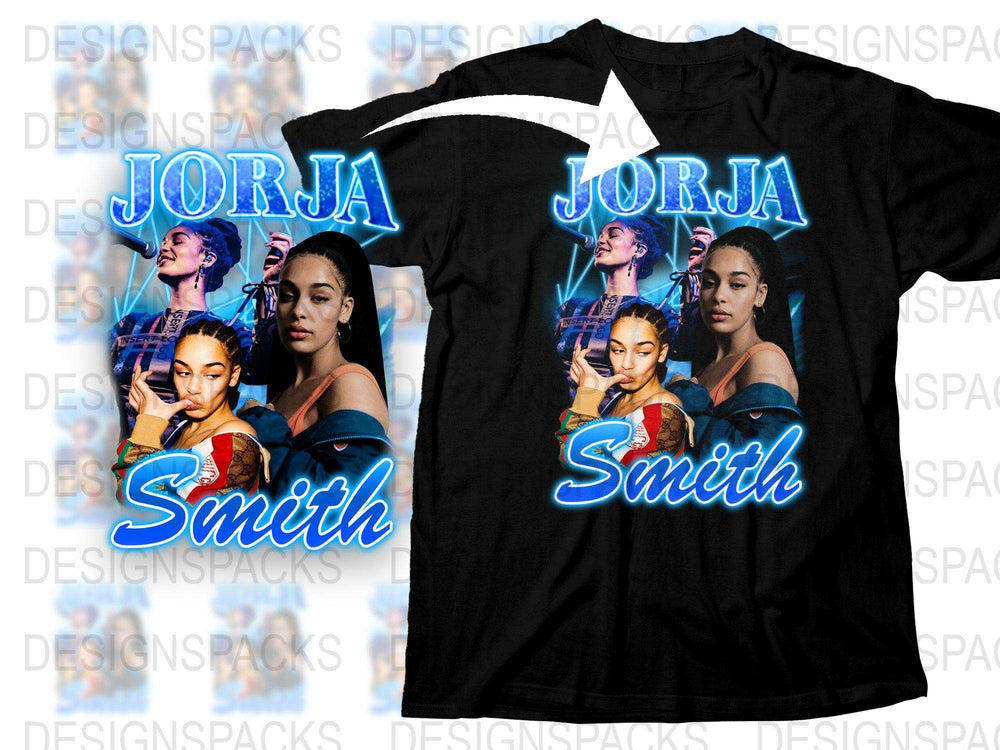 Jorja Smith Graphic T-Shirt, Women's Stylish Hip-hop Tee, Trendy Music-Inspired Top, Black Cotton Shirt
