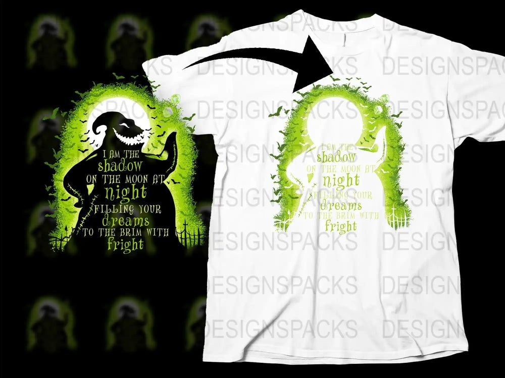 Shadow Moon Night Dragon Graphic T-Shirt, Unique Dark Fantasy Artwork, Men Women Apparel