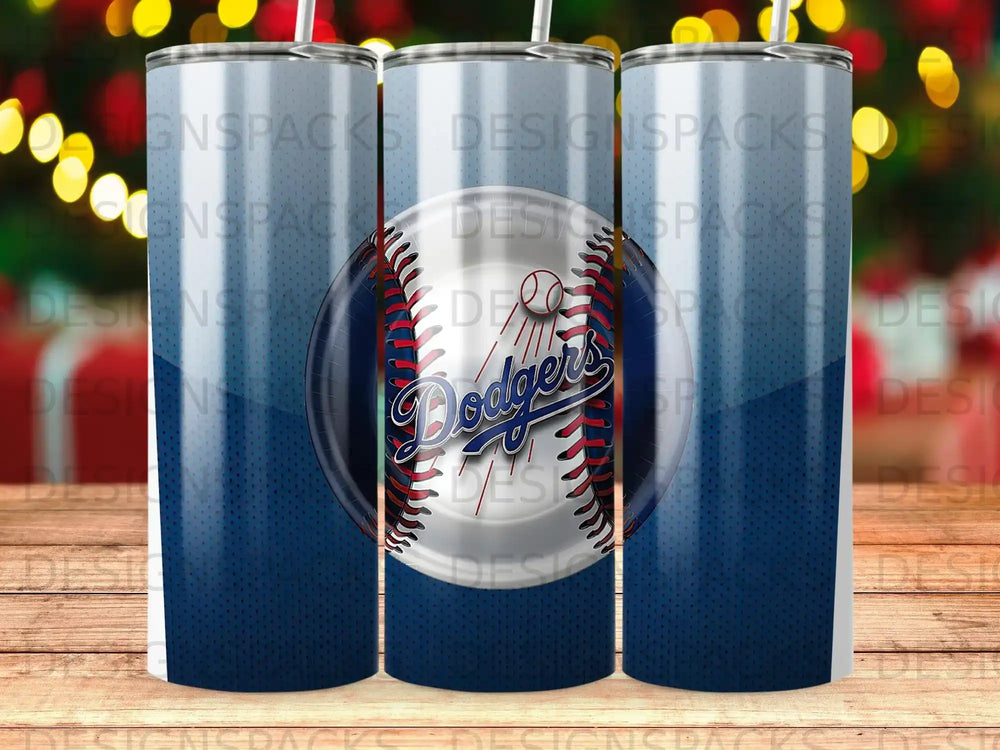 Dodgers Baseball Blue Gradient Dotted Tumbler product type