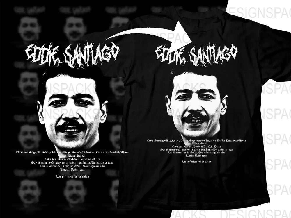 EDDIE SANTIAGO Music Artist Streetwear Png Digital Download