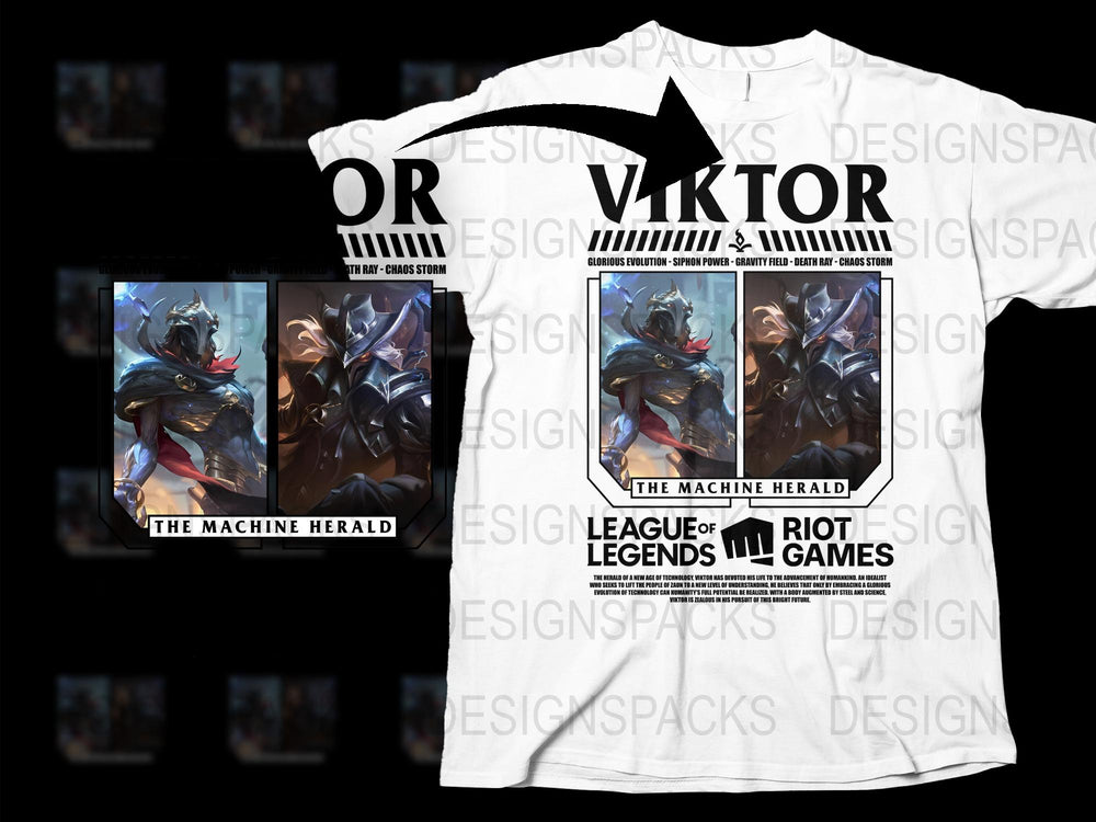 League of Legends Viktor T-Shirt, The Machine Herald Graphic Tee, Riot Games Merchandise, Gamer Clothing