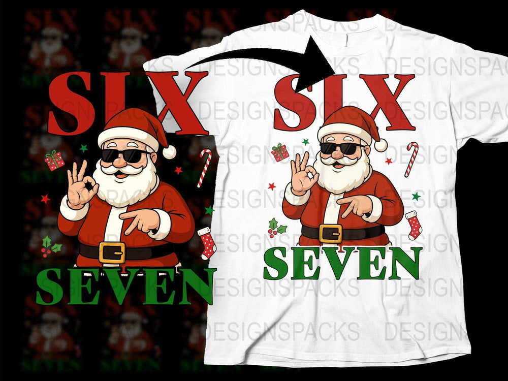 Santa Claus Graphic T-Shirt, Funny Christmas Tee, Holiday Gift, Festive Santa Apparel, White Cotton Shirt with Holiday Design