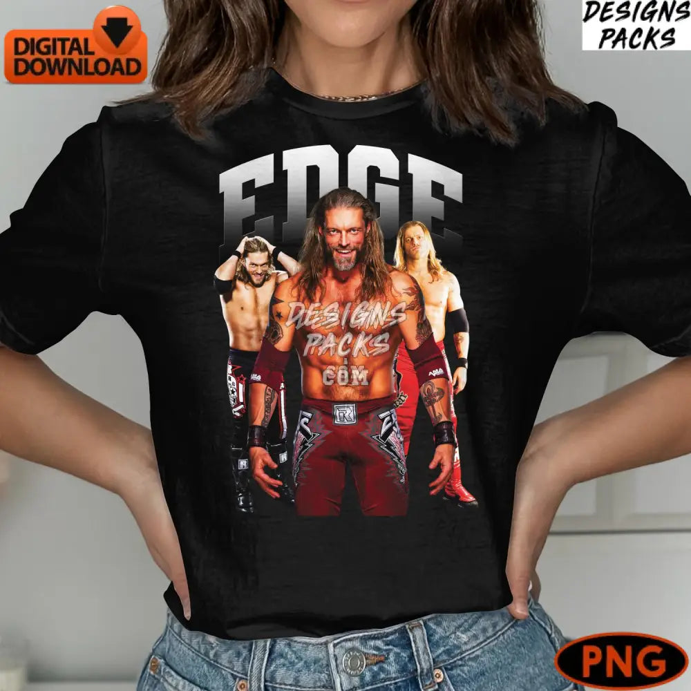 Edge Wrestler Wrestling Star Champion Icon Instant Download Png