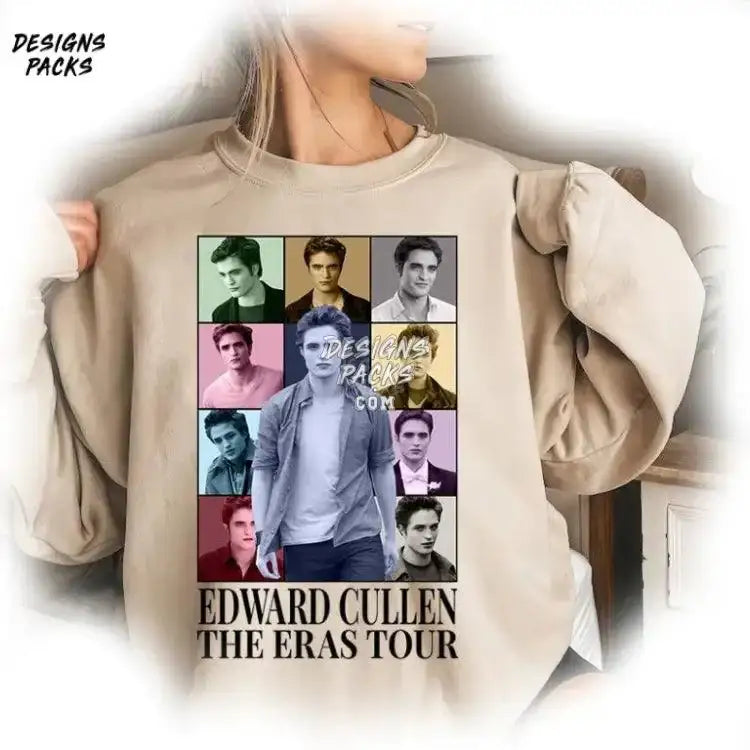 Edward Cullen Vintage Graphic Trendy Eras Tour Png Design
