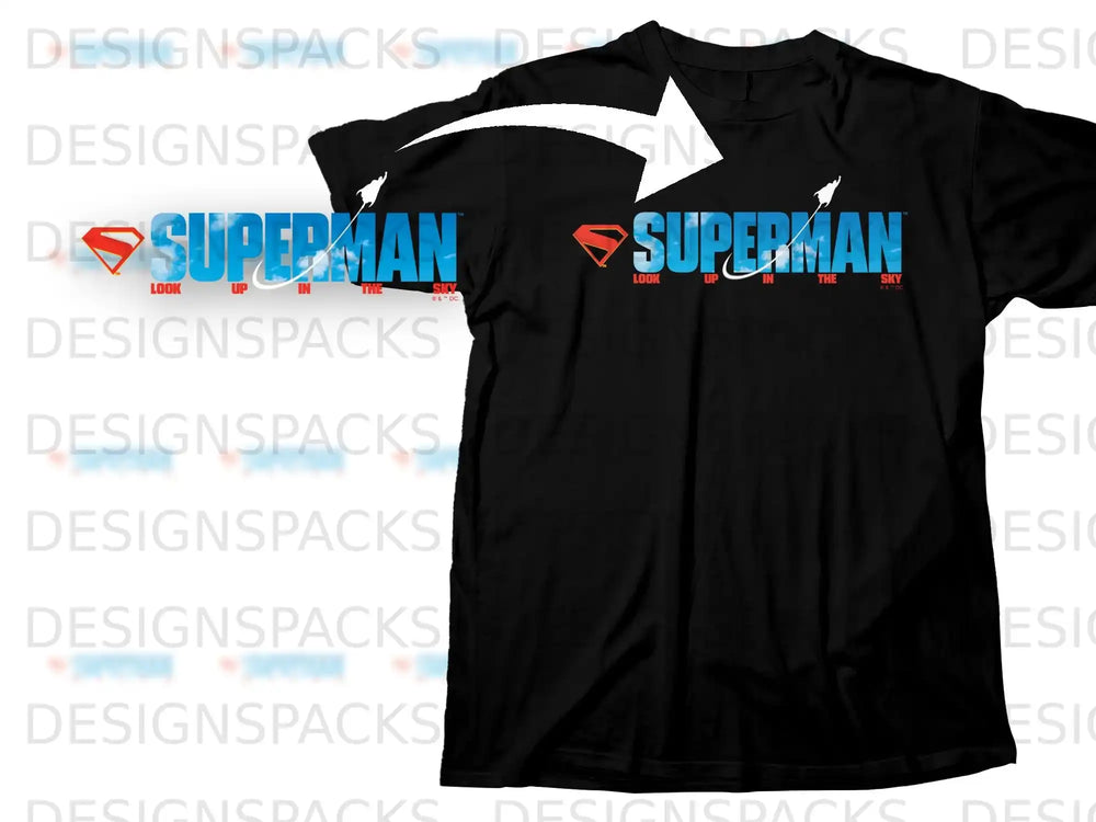 Superman Look Up In The Sky Graphic Tee product