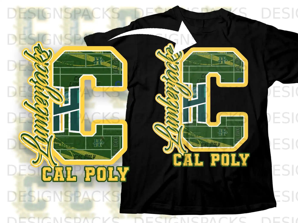 Lumberjacks Cal Poly C Letter Graphic Tee