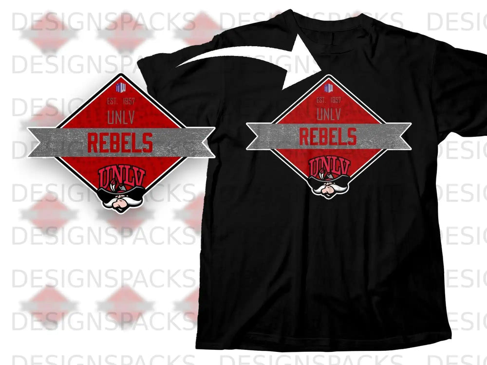 UNLV Rebels Est 1957 Red and Black Graphic Tee