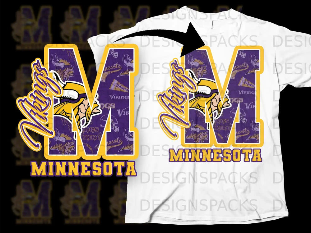 Minnesota Vikings M Design T-Shirt for Fans