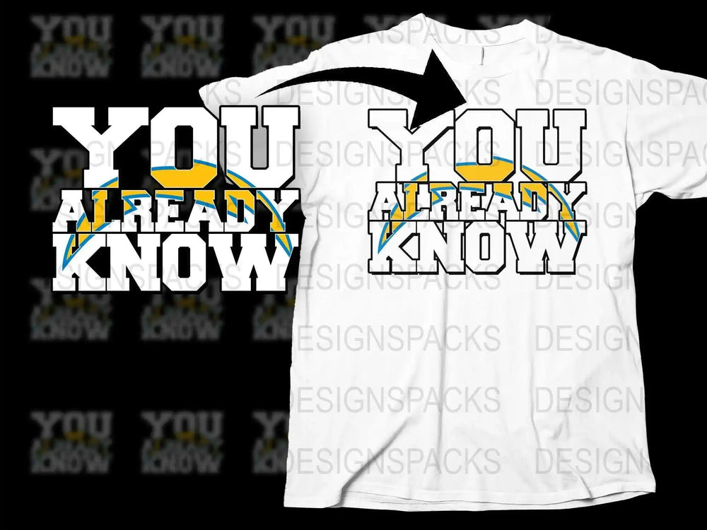 Graphic T-Shirt 'You Already Know' Text Design, Bold Typography Tee, Urban Fashion, Street Style, Unisex Casual Wear