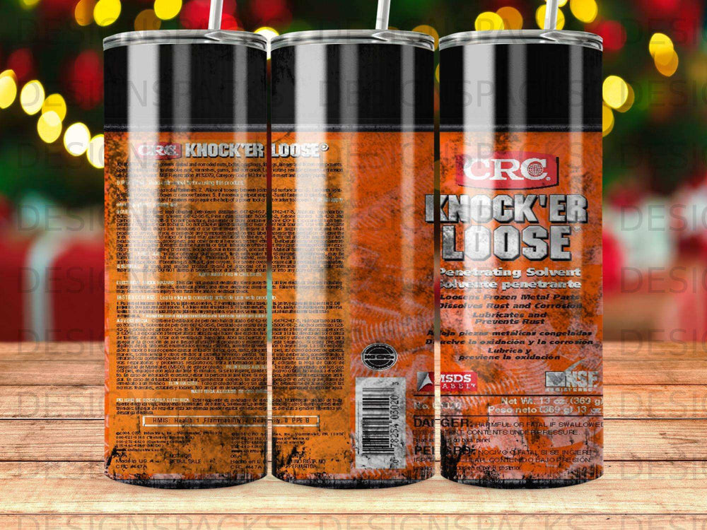 CRC Knock'er Loose penetrating solvent can with product details and warnings.