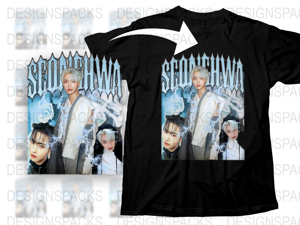 K-Pop Inspired Graphic T-Shirt, Trendy Music Band Tee, Casual Streetwear, Cool Gift for Fans